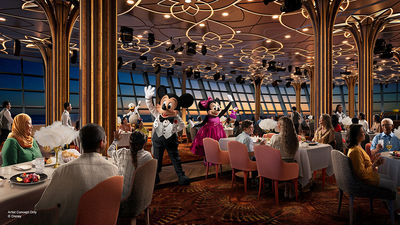 Millennials are drawn to Disney Adventure sailings for its themed dining (pictured: Hollywood Spotlight Club), entertainment, beloved characters, and attractive discounts or offers.
